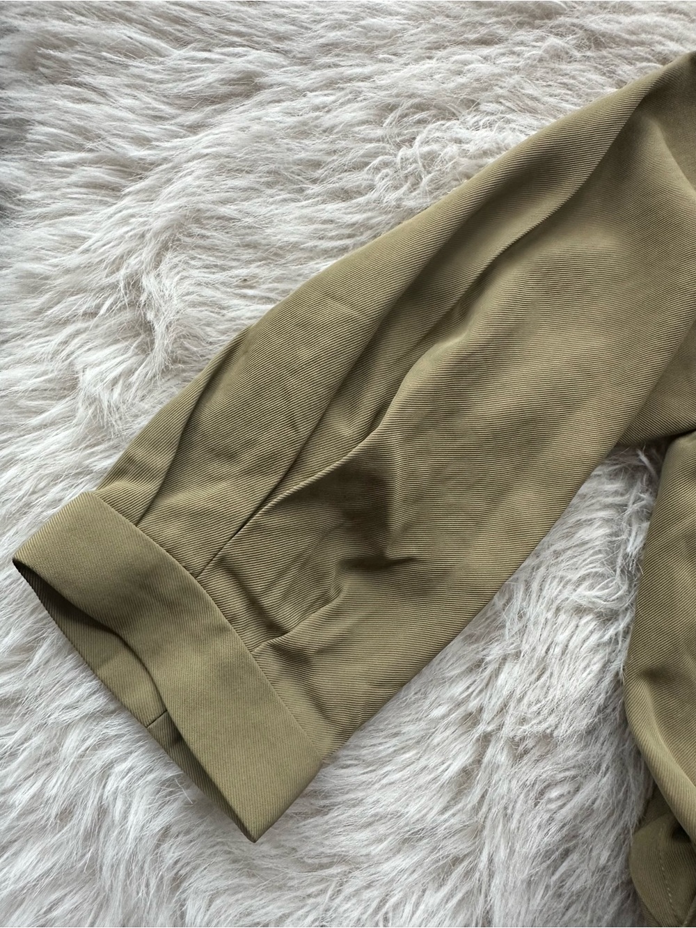 Everlane Japanese Goweave Olive Wrap Robe Dress with Self-Tie 00 - Picture 8 of 15